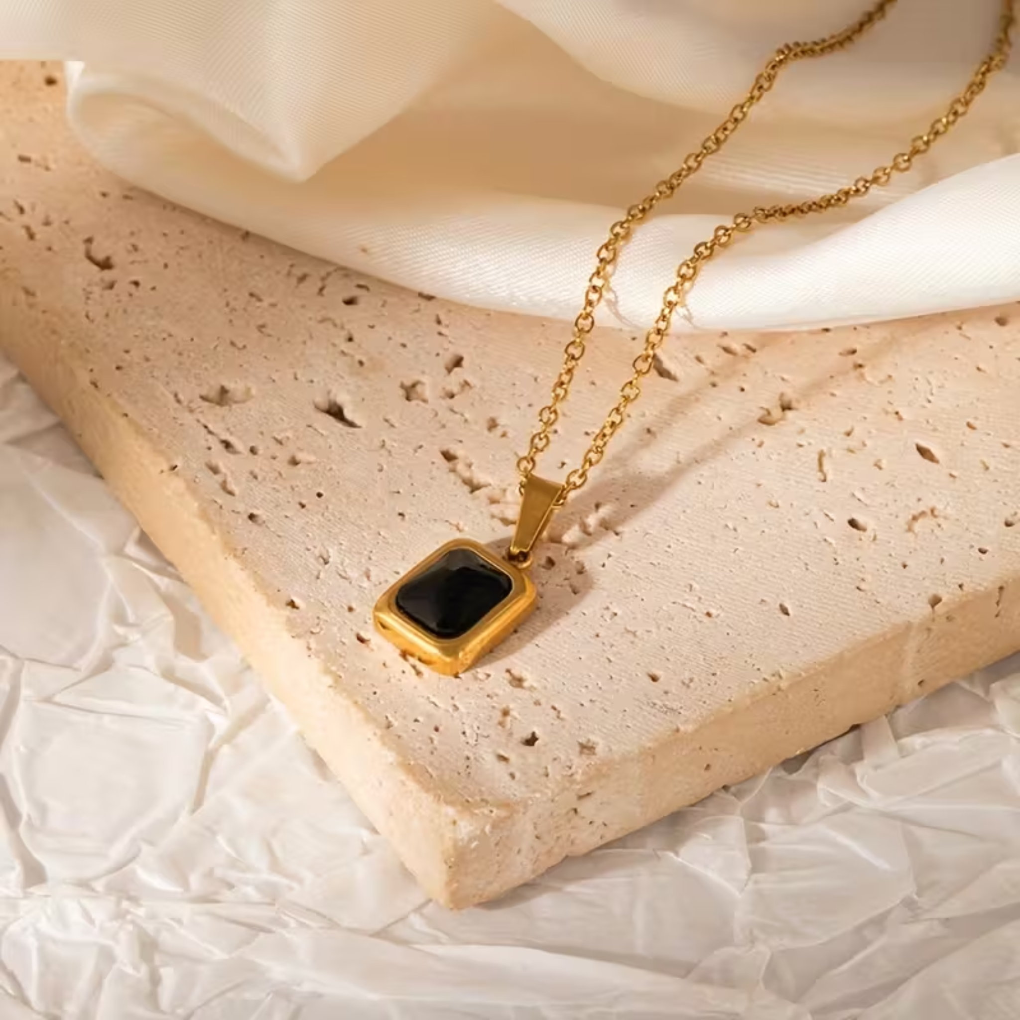 Midnight Glow Rectangle Pendant