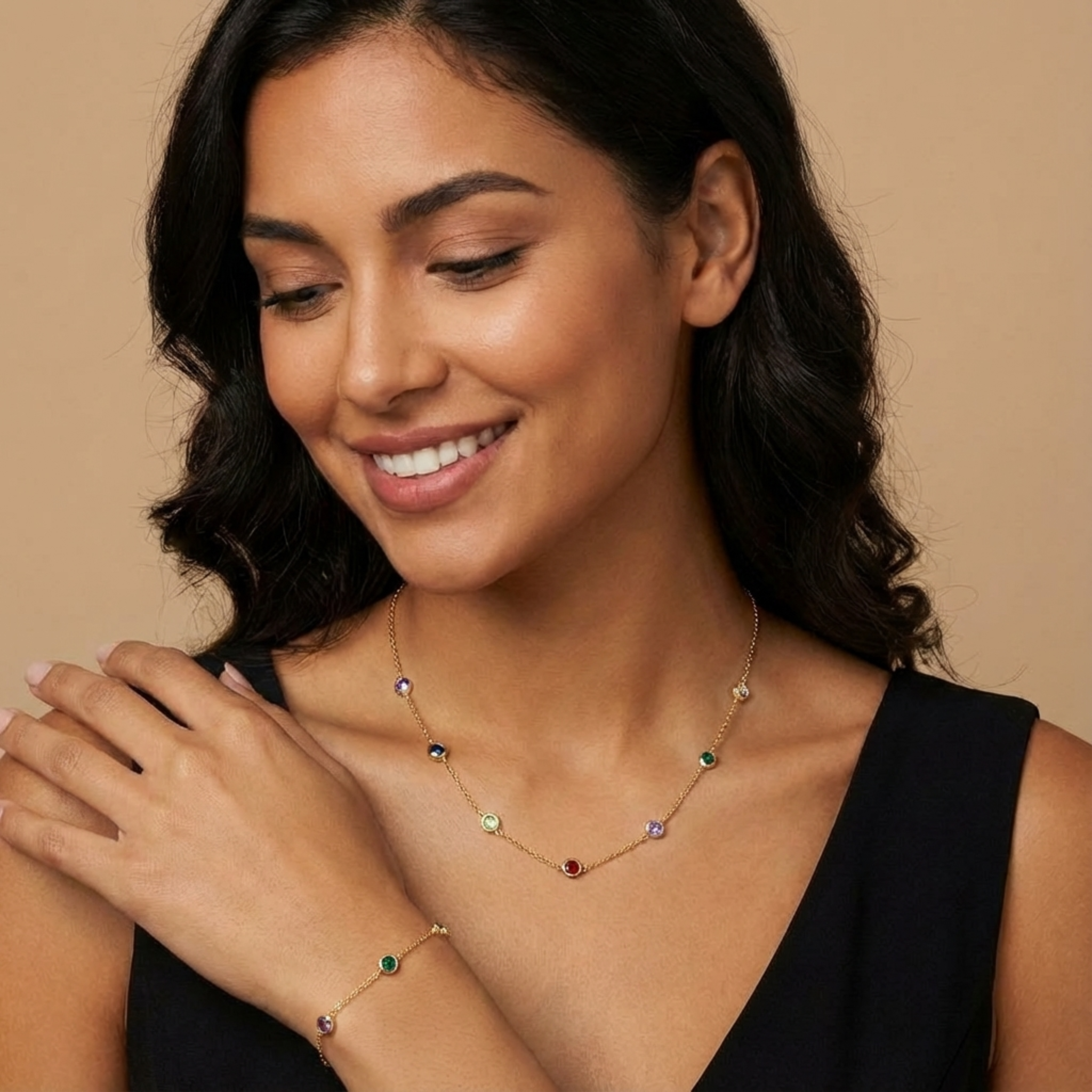 The "Prism" Station Necklace & Bracelet Set