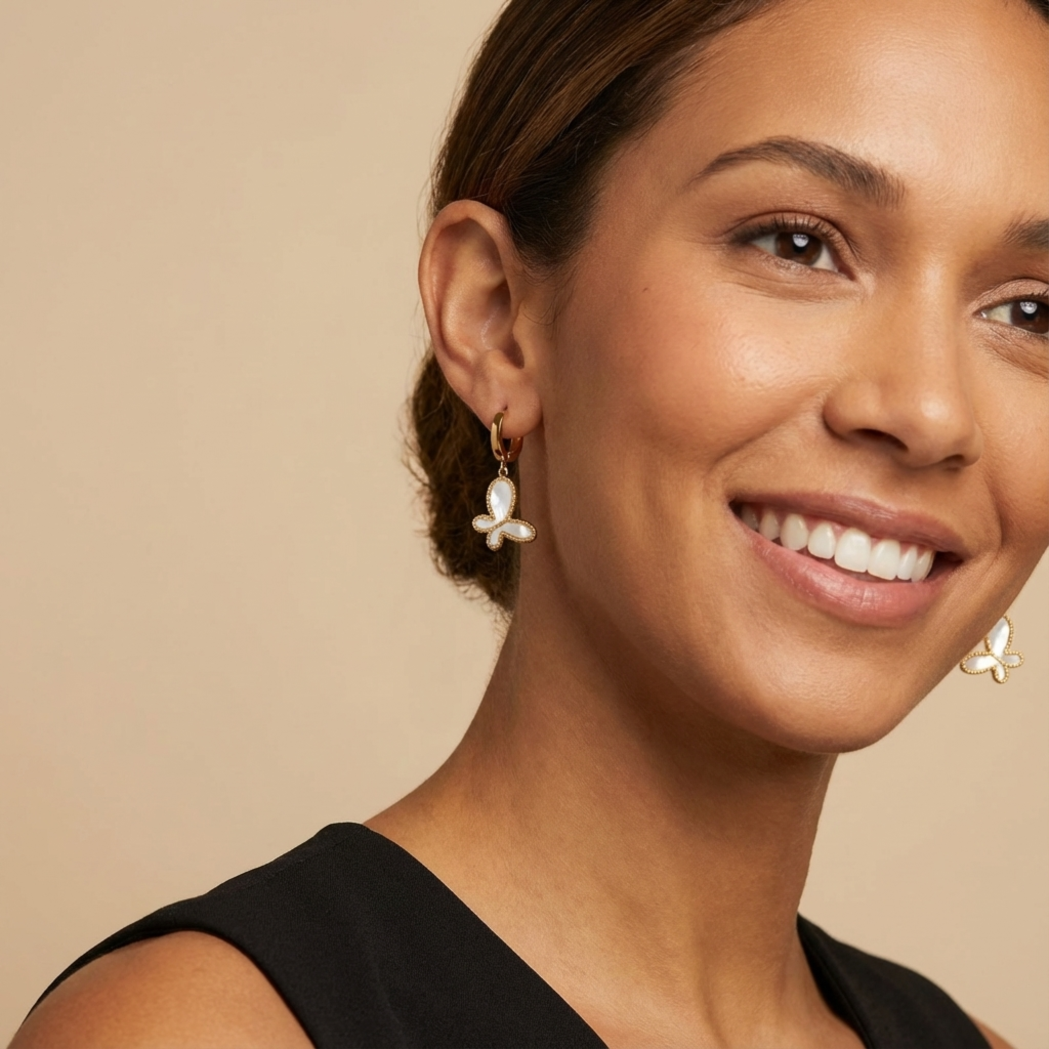 Golden Aura Hoop Earring