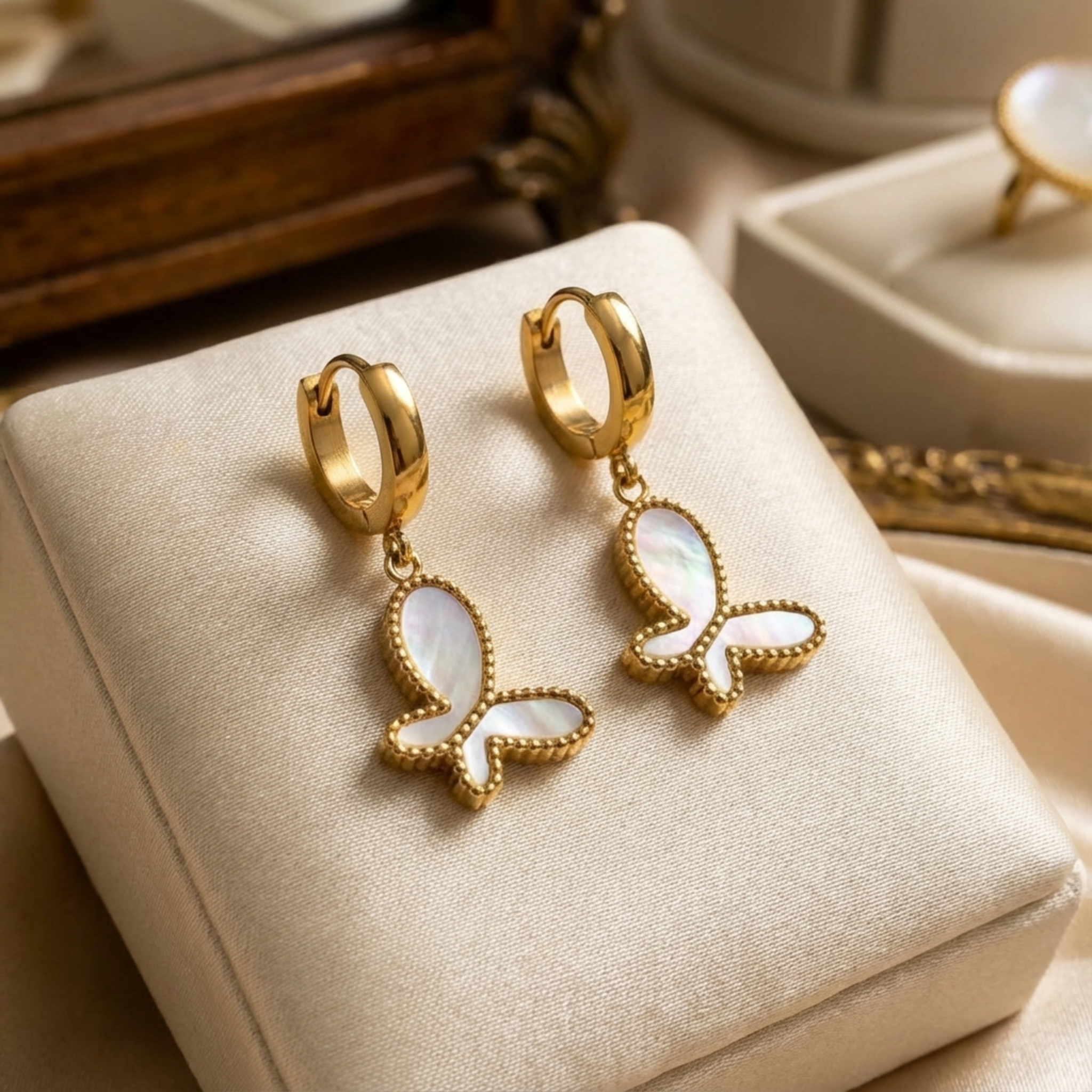 Golden Aura Hoop Earring