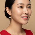 Lumina White Butterfly Earrings