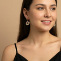 The "Circle of Love" Crystal Halo Heart Drop Earrings