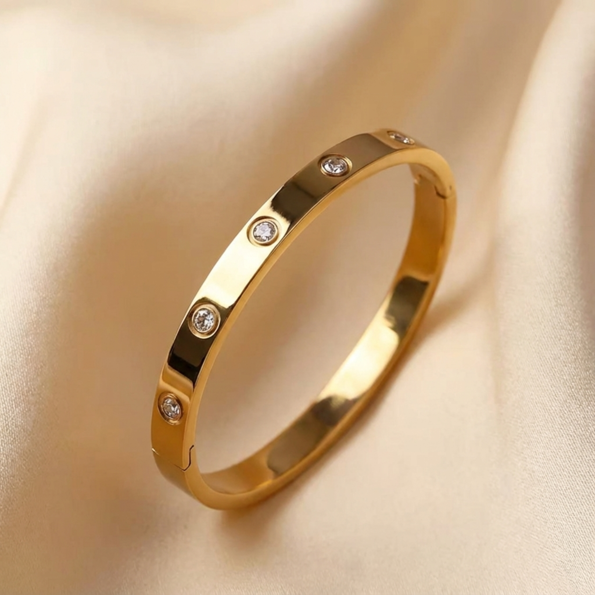 Forever Locked Crystal Bangle