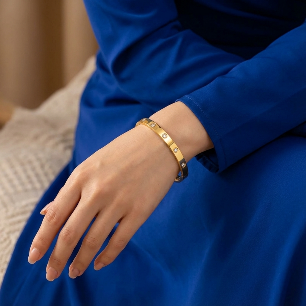 Forever Locked Crystal Bangle