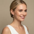 The Roma Black Onyx Huggie Earrings – Gold & Black Enamel