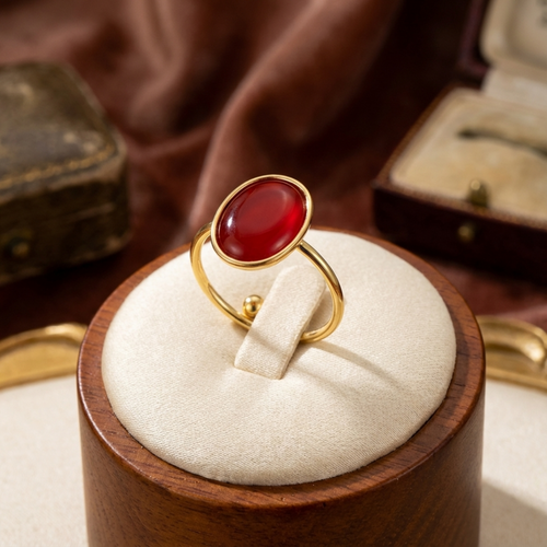 Crimson Embrace Open Ring