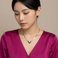 Luxe V Herringbone Necklace