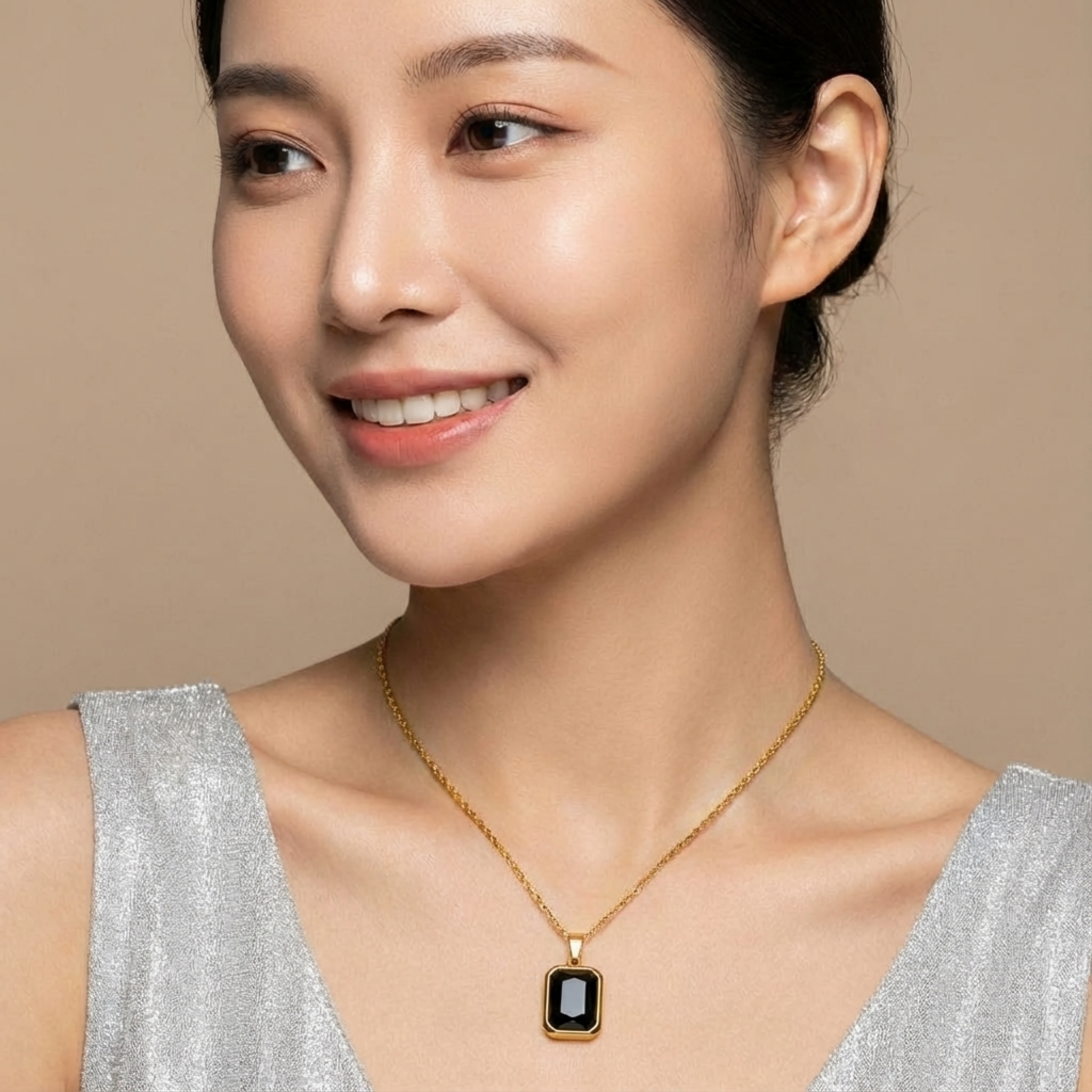 Midnight Glow Rectangle Pendant